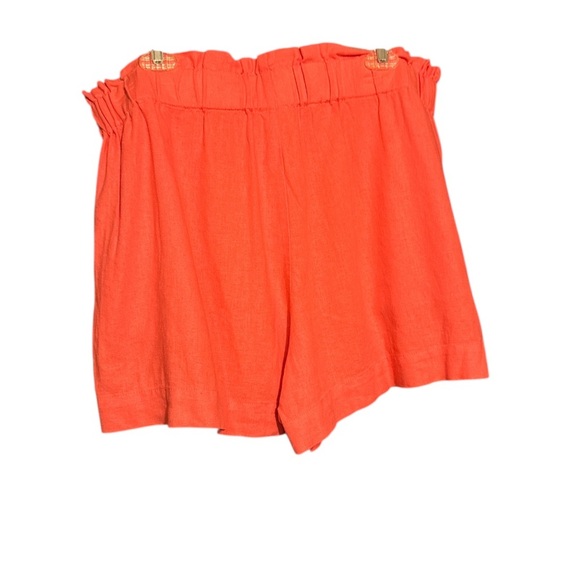 A new Day Women's Coral Shorts new size large linen blend - Picture 3 of 6